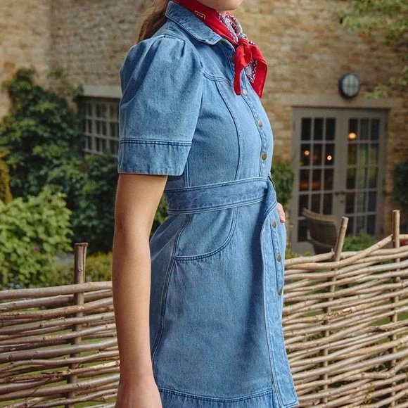 Hunter Bell- Denim Button-Up Dress - Picture 4 of 8